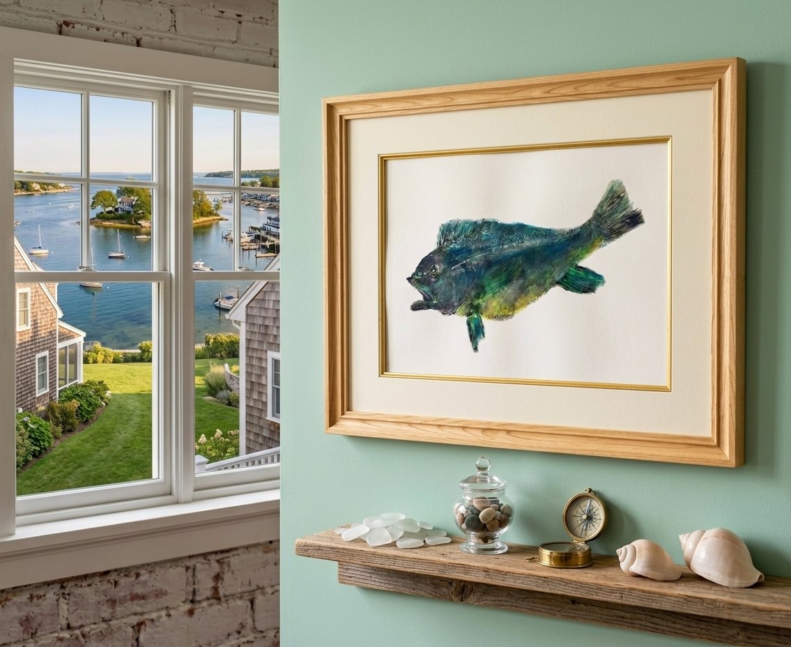 Seabass Mahi Style 18"x14" view 3